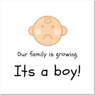 Love this 'Our family is growing. Its a boy' t-shirt! Posters and Art